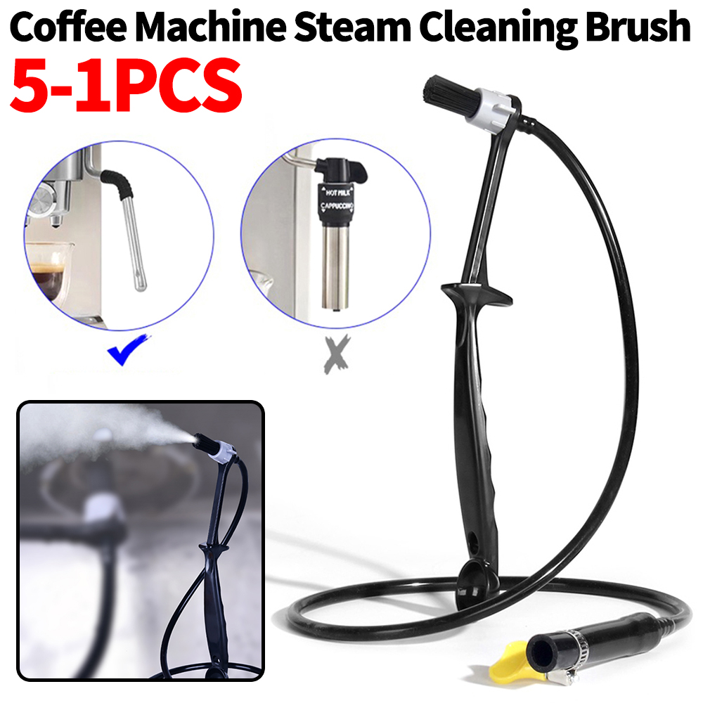 Equipment Of Coffee Machine - 5-1 個コーヒーマシンスチームクリーニングブラシエスプレッソマシンクリーニングブラシコーヒーハインリンスヘッドブラシバリスタツール