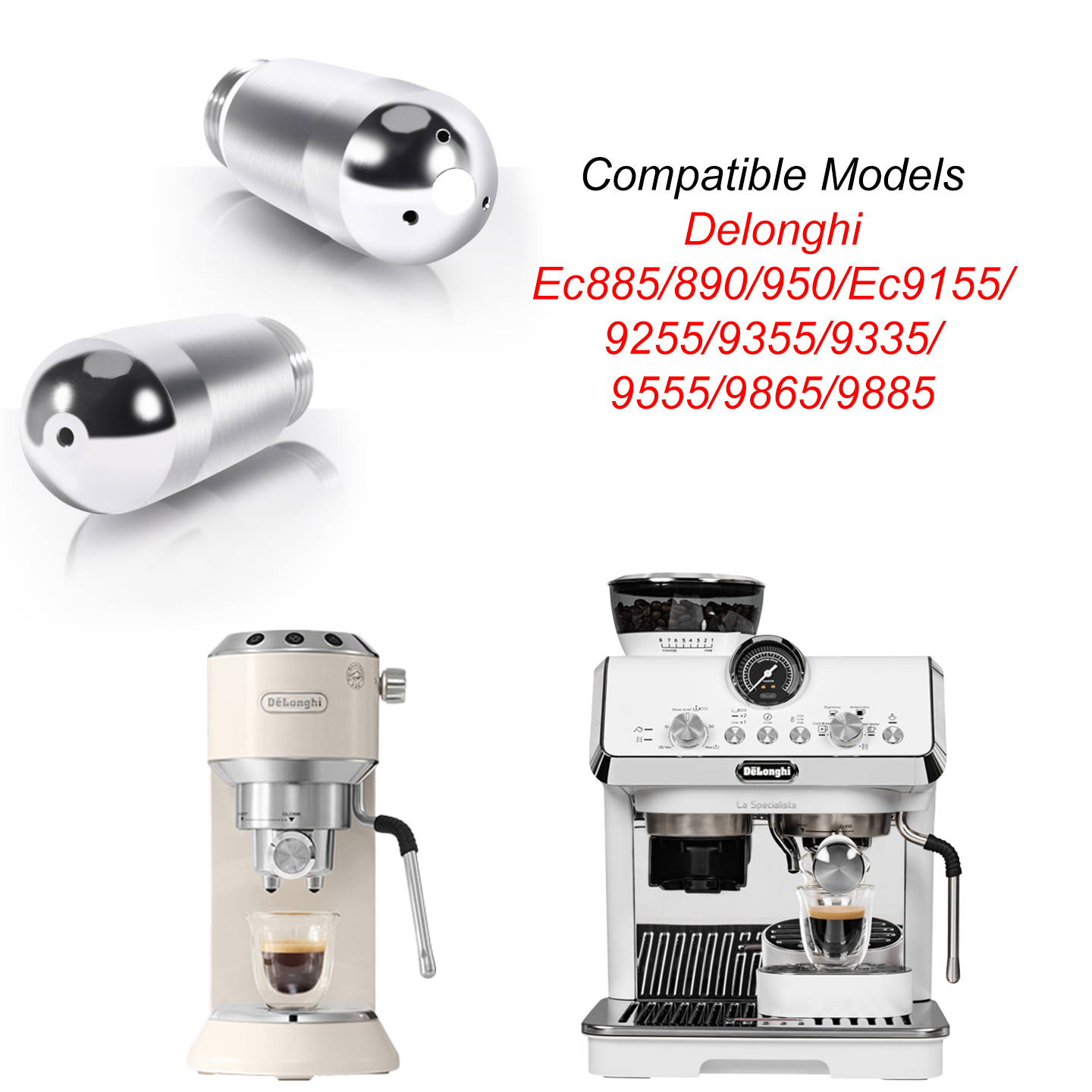 Steam Wand Tip - デロンギ EC885/890/9155/9255/9355/9665/9865 コーヒーミルク泡立て器用コーヒースチームノズル フォームスチームワンドチップ エスプレッソマシン
