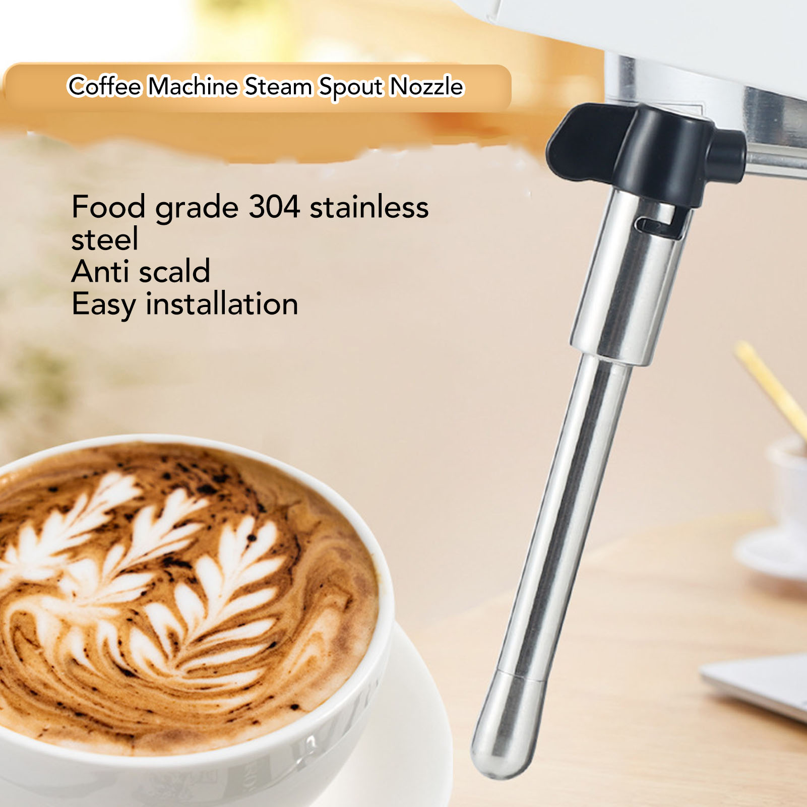 Steam Wand Tip - コーヒーマシンスチームワンドステンレススチールコーヒーメーカースチームスパウトノズルチップ交換用EC685用