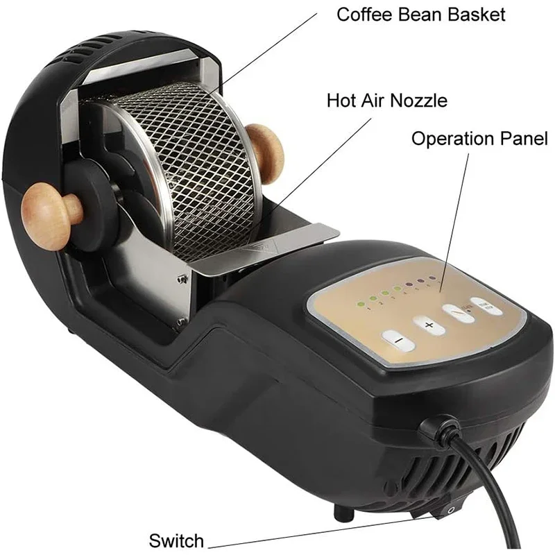 Coffee Equipment Philippines - 手作り300G容量1600Wポータブルデスクトップコーヒー焙煎機、フィリピン向け小型ココア加工装置