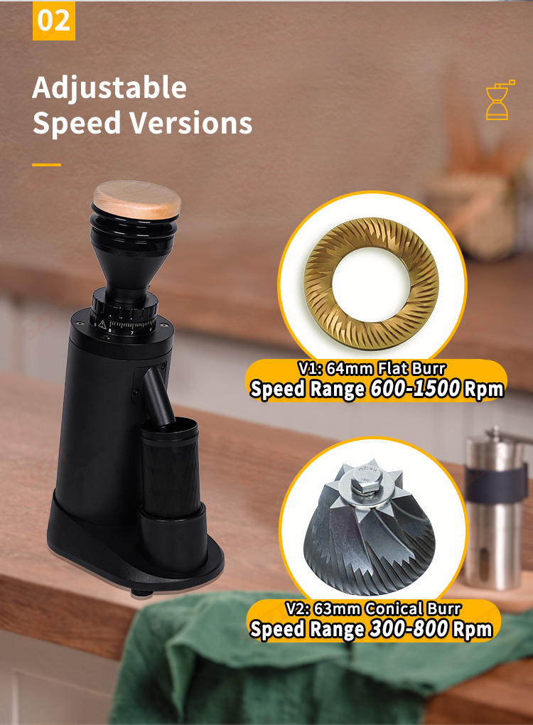 GZZT ITOP40 Plus-V1/V2 調整可能な速度 - Coffee Grinder Burr Flat のレビューと価格