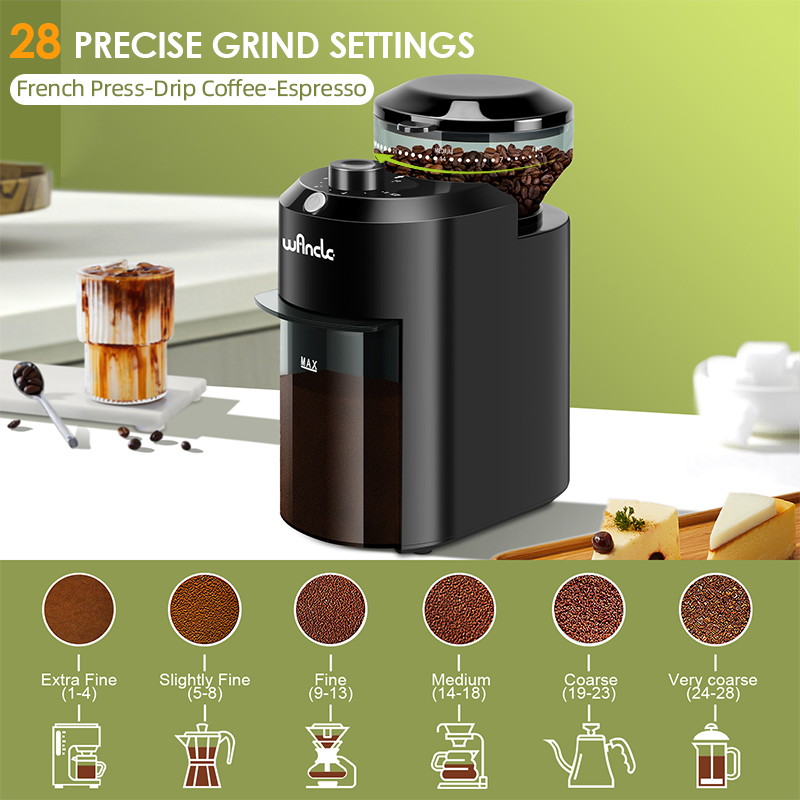Wancle 電動バリコーヒーグラインダー 調整可能なバリミ - Coffee Grinder Burr Flat のレビューと価格