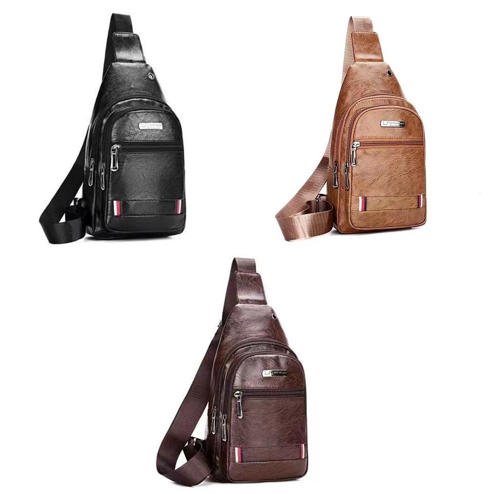 カジュアル PU レザーメンズメッセンジャーバッグブラックブ - Coffee Equipment Travel Bag のレビューと価格
